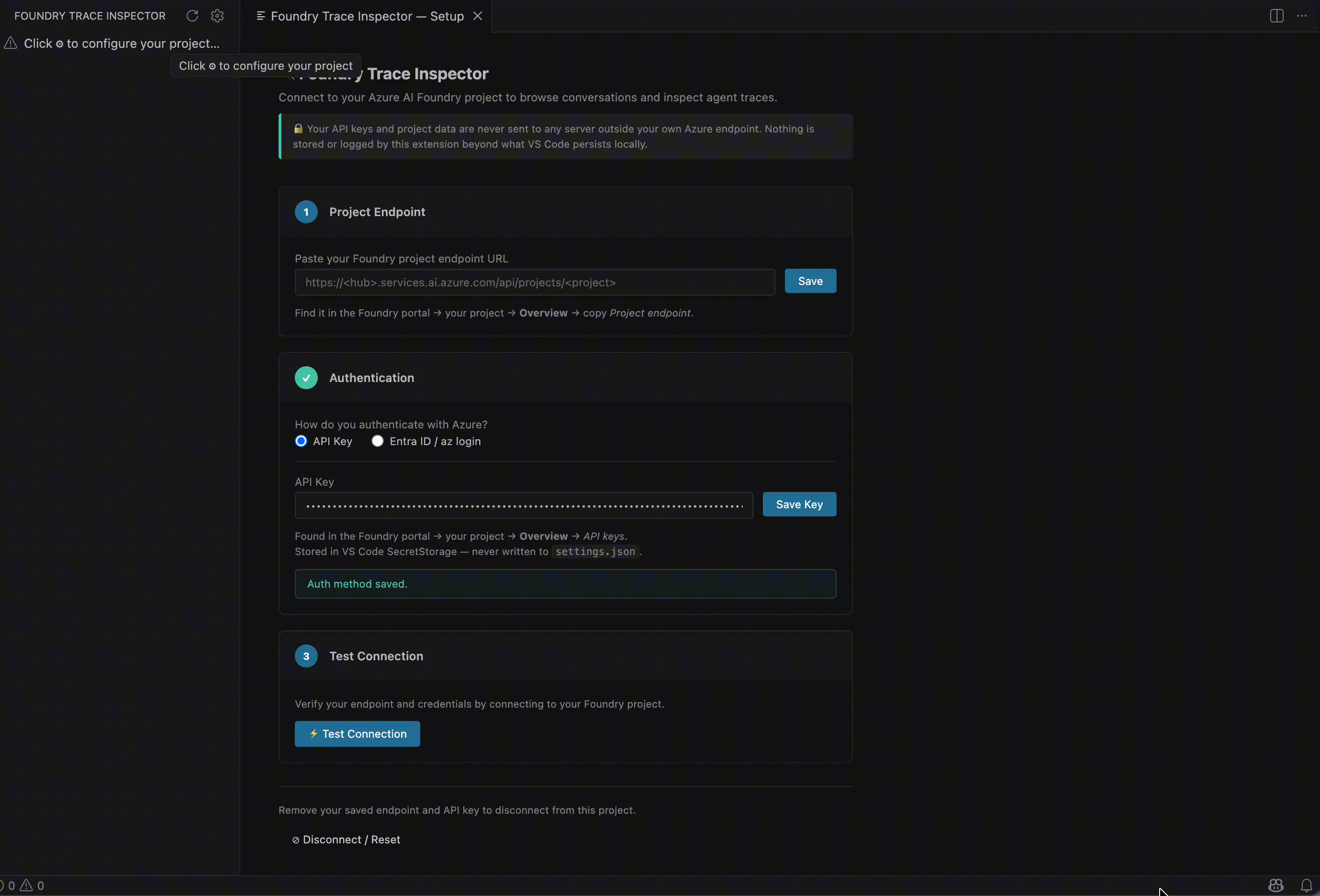 Auth setup walkthrough