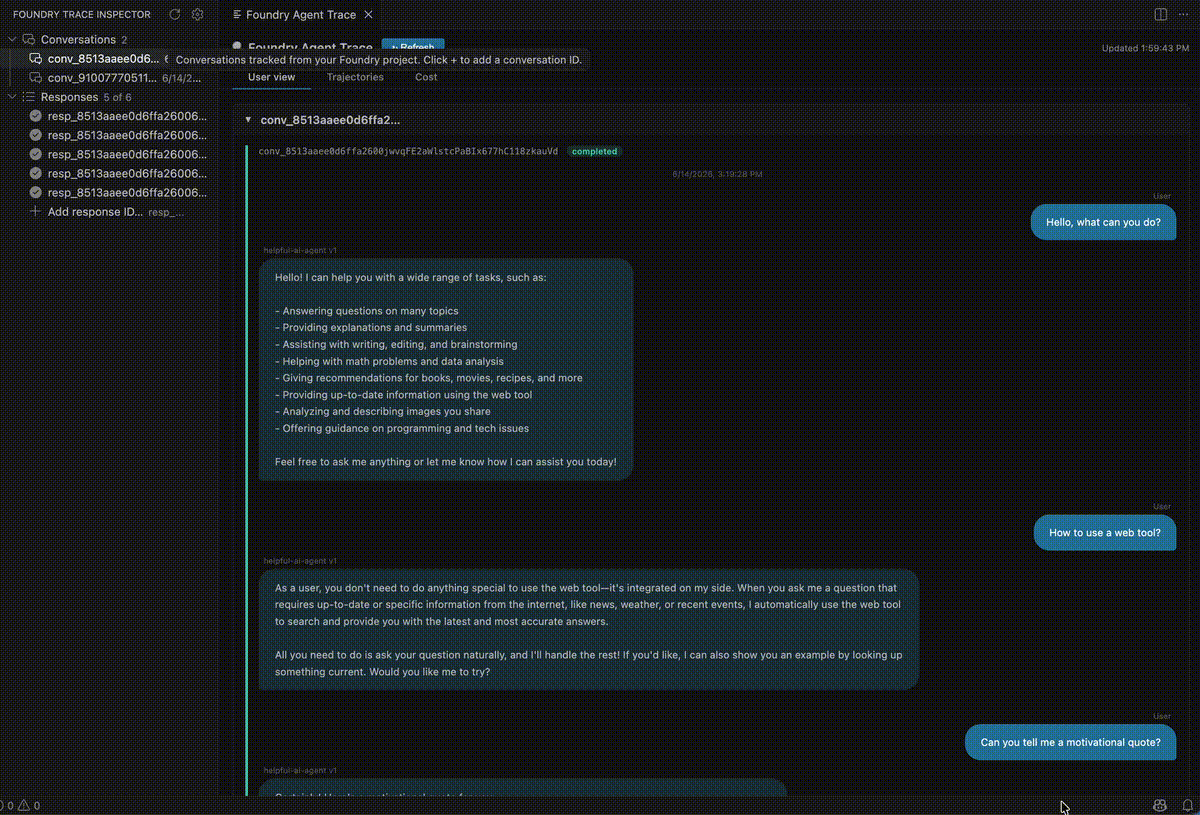 Foundry Trace Inspector demo